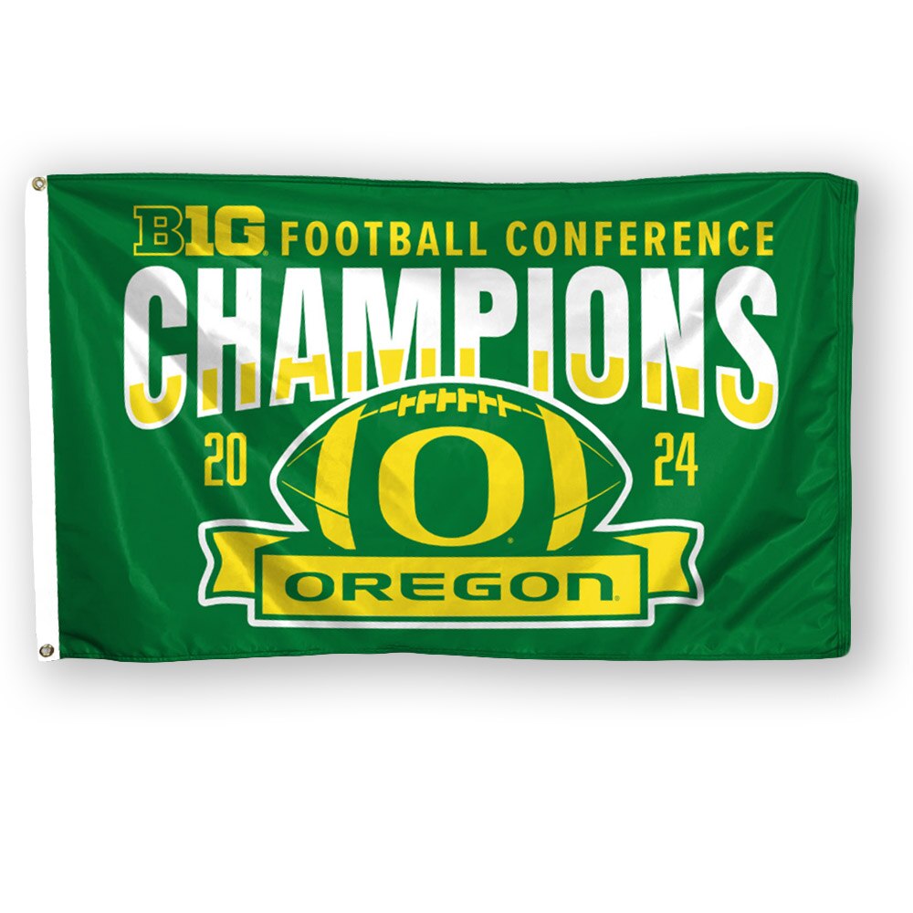 Big Ten Champs, Sewing Concepts, Green, Flags, Home & Auto, Football, 3'x5', Printed, Classic Oregon O, 913992